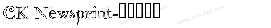 CK Newsprint字体转换